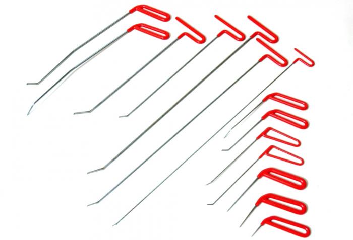 14 крючков из пружинистой стали для удаления вмятин